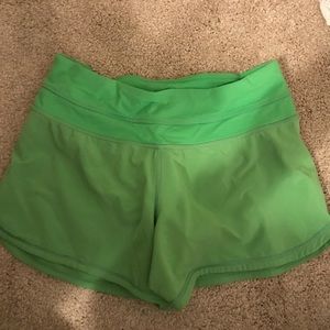Lime green Lululemon shorts
